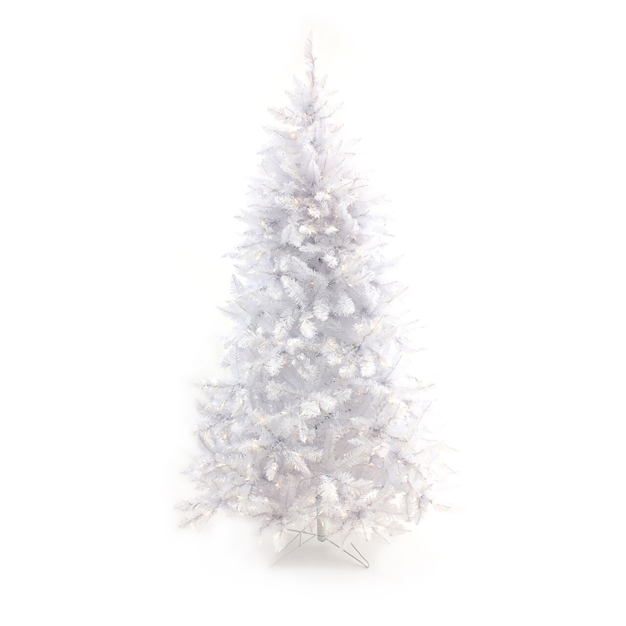 Perfect Holiday Pre-lit Spruce Christmas Tree with Metal Stand